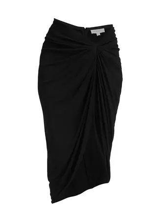 Shop Michael Kors Collection Gathered Body-Con Midi-Skirt | Saks Fifth Avenue