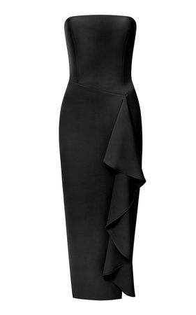 Strapless Crepe Midi Dress By Rasario | Moda Operandi