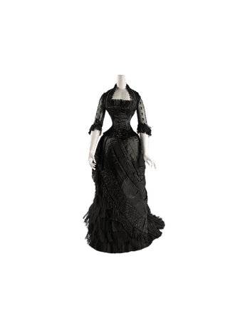 Goth revival 1880s antique black dresses