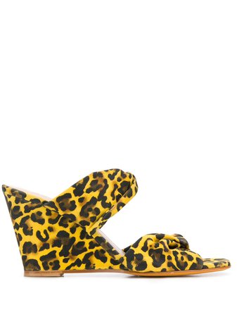 Maryam Nassir Zadeh Carine Leopard-Print Wedge Sandals Aw19 | Farfetch.com