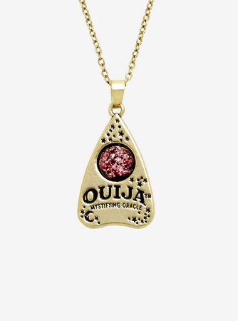 Ouija Planchette Red Gem Necklace