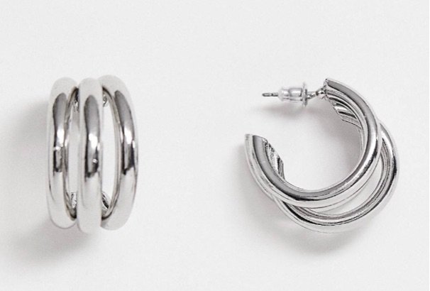silver ASOS earrings