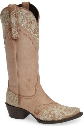 LANE BOOTS Jeni Lace Embroidered Western Boot (Women) | Nordstrom