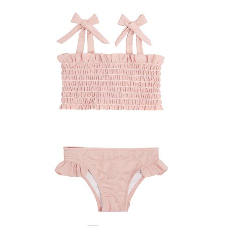 PRE-ORDER: girls pink smocked bikini – minnow
