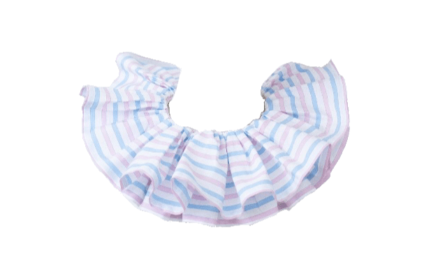 pink and purple striped pastel clown collar