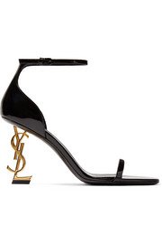 Saint Laurent | Amber patent-leather sandals | NET-A-PORTER.COM