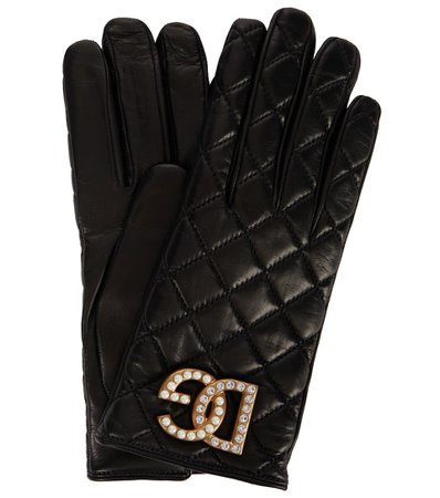 DOLCE & GABBANA Quilted leather gloves