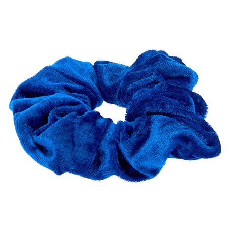 Medium Velvet Hair Scrunchie - Royal Blue | Claire's