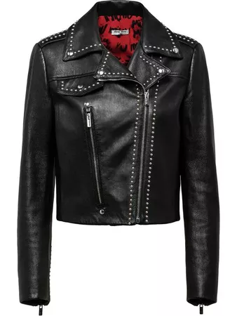 Miu Miu studded biker jacket $4,260 - Buy SS19 Online - Fast Global Delivery, Price