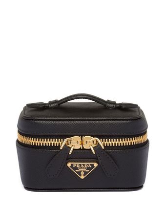 Prada triangle-logo Leather Beauty Case - Farfetch