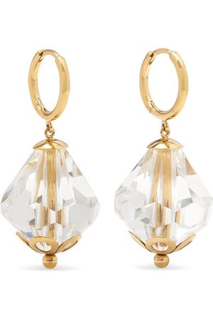 Simone Rocha | Gold-tone crystal hoop earrings | NET-A-PORTER.COM