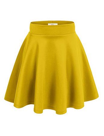 skater skirt 04 yellow mustard