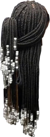 Box braids with beads