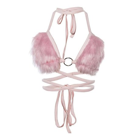 Light Pink Fuzzy Bra Top – Boogzel Apparel