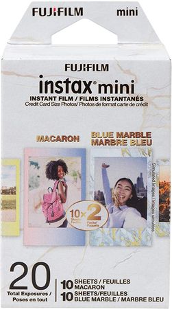 Fujifilm Instax Mini Film Macaron and Blue Marble (20 Exposures) : Amazon.ca: Electronics