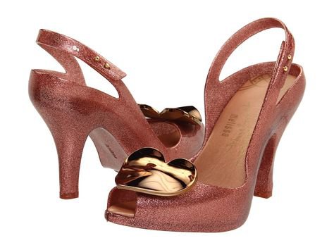 Vivienne Westwood pink glitter/copper heart peep-toe pumps - $179 | Bride shoes, Vivienne westwood anglomania, Vivienne westwood
