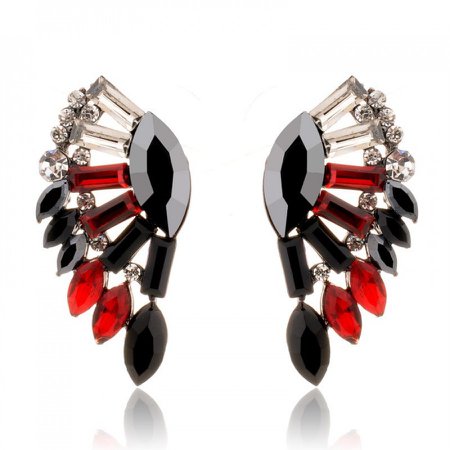 Red and black earring