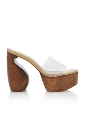 Mama Wooden Pvc Platform Sandals By Cult Gaia | Moda Operandi