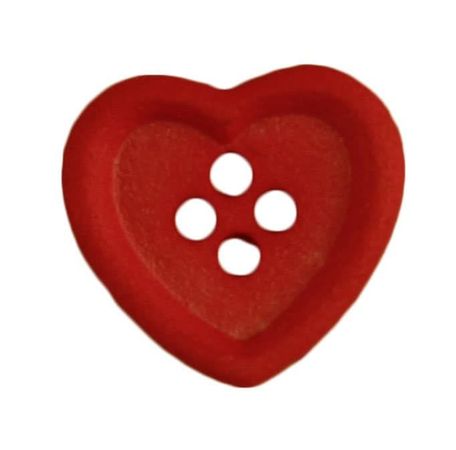 red heart shaped button