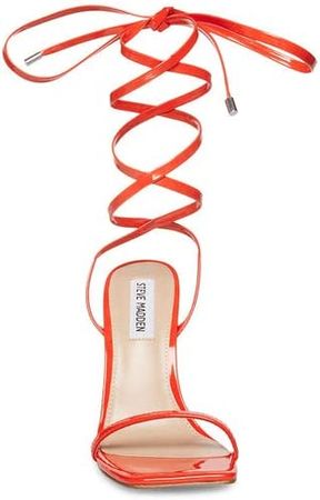 Amazon.com | Steve Madden Women's Uplift Heeled Sandal, Red Patent, 8 | Fashion Sneakers