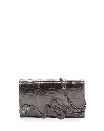 Judith Leiber Couture Serpent Snakeskin Clutch Bag | Neiman Marcus