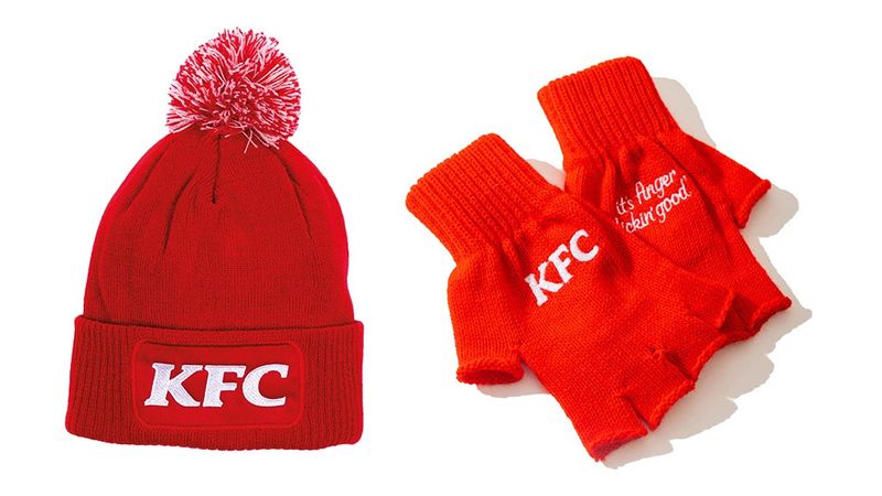 kfc hats and gloves
