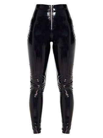 Black tight latex pants
