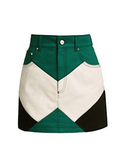 Kirin Color Combination Denim Skirt