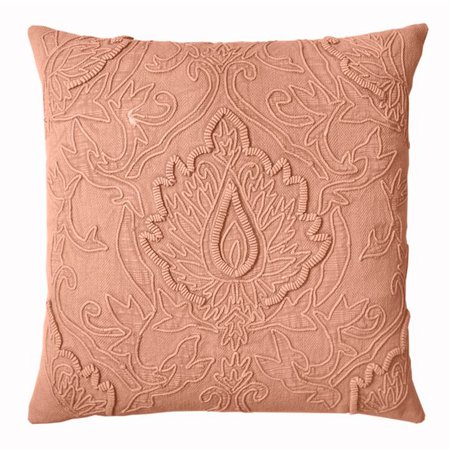 Bee & Willow™ Home Lotus Square Throw Pillow in Coral | Bed Bath & Beyond