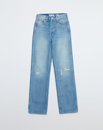 RE/DONE Jeans | High Rise Loose in Light Destroyed 5
