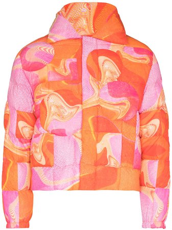 ERL Circle abstract-print Puffer Jacket - Farfetch