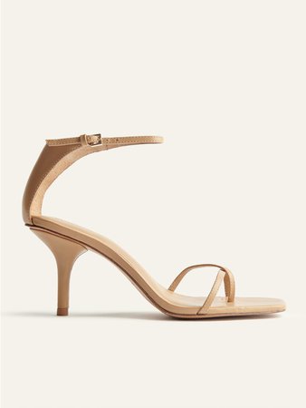 Gigi Strappy Mid Heel Sandal - Leather Sustainable Shoes | Reformation