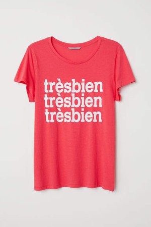 H&M+ Printed T-shirt - Red