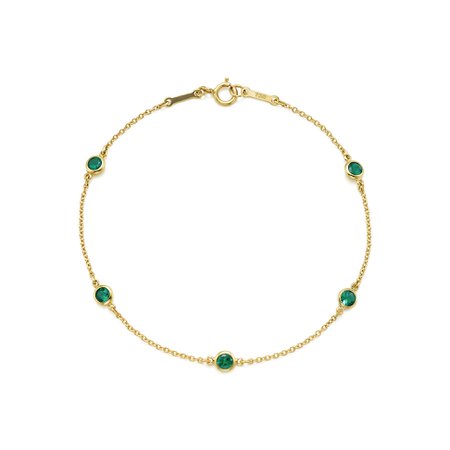 Elsa Peretti® Color by the Yard bracelet in 18k gold with emeralds