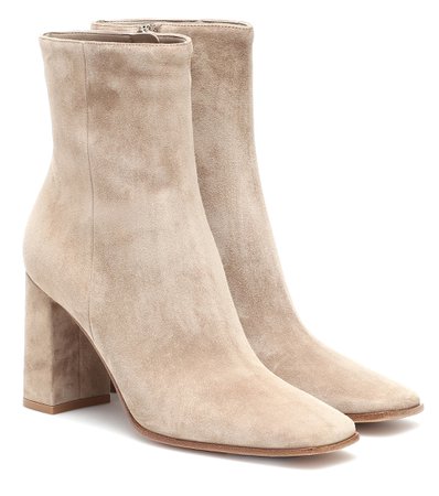 Gianvito Rossi - Suede ankle boots | Mytheresa