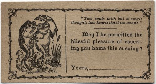 May I See You Home? 19th Century Calling Card