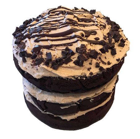 vegan layered cookie cream cake
