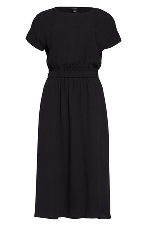 Halogen® Ruched Sleeve Dress | black