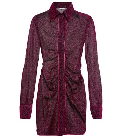 Lumiere Shirt Dress in Purple - Oseree | Mytheresa