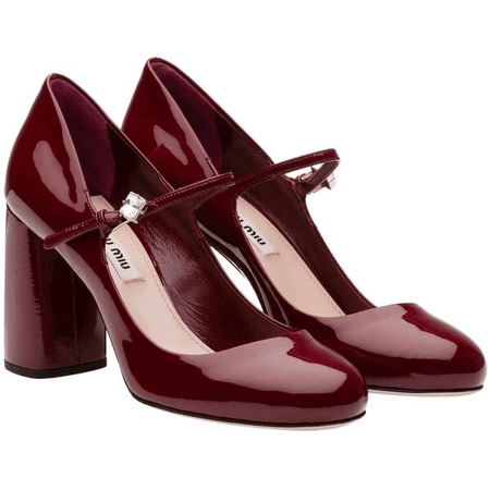 Dark Red Mary Jane heels