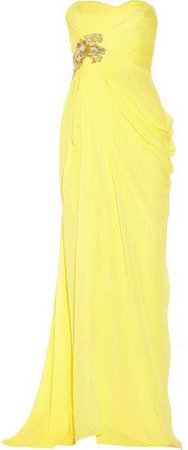 Notte by Marchesa Embellished silk-chiffon gown - ShopStyle Evening