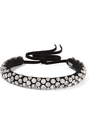 Isabel Marant | Suede and crystal choker | NET-A-PORTER.COM