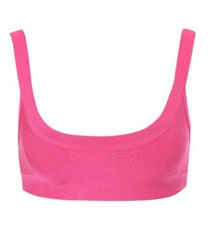 HouseofCb Elle hot pink cropped top
