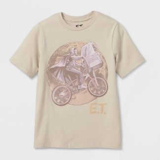 Boys' E.t. Short Sleeve Graphic T-shirt - Beige : Target