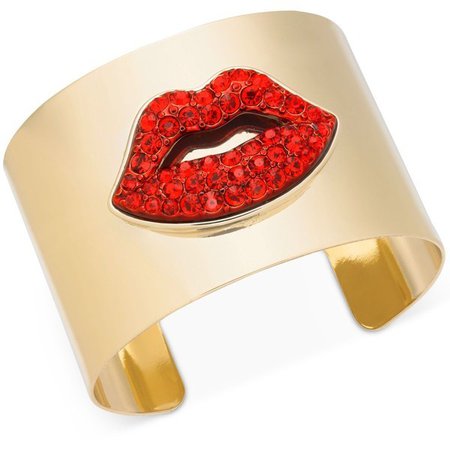 Swaggchic — Thalia Sodi Gold-Tone Red Crystal Lips Cuff...