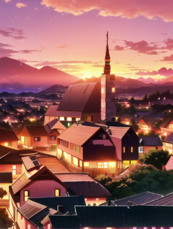 anime village town