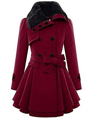 Amazon.com: Chigant Women Fashion Winter Coat with Faux Fur Neck Warm Casual Plus Size Outdoor Jacket Parka: Clothing