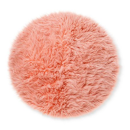 3' Faux Fur Rug Round Pink - Pillowfort™ : Target