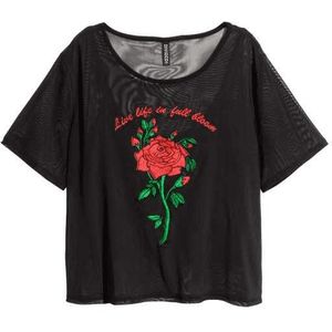 Mesh Rose Shirt