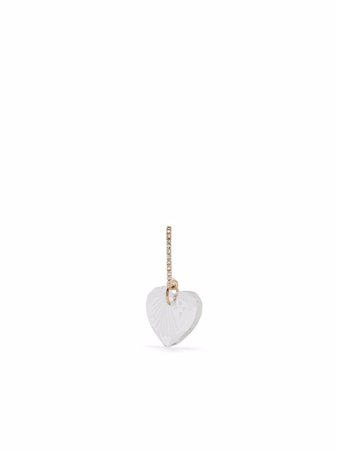 Pascale Monvoisin 9kt yellow gold Gabin N°1 diamond heart drop earring - FARFETCH